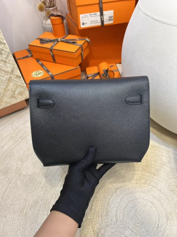 Australia Sydney Hermes Epsom Kelly Depeches 25CM 89 Noir Silver Hardware