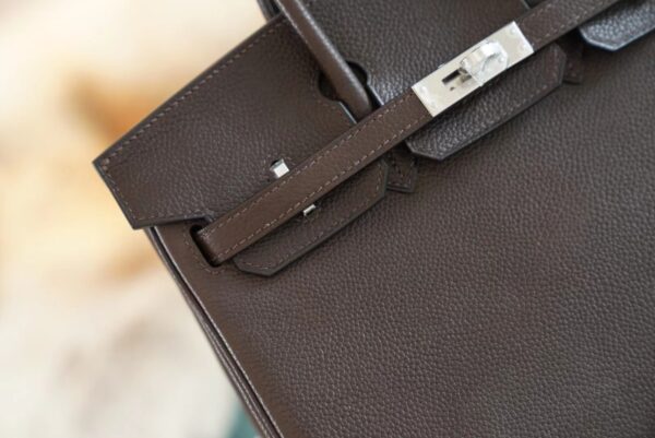 Stock GPCMode Hermes CC46 Ebene Faubourg Leather Birkin25CM Gold Hardware