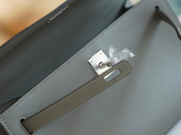 GPCMode Factory Hermes 0L Gris Meyer Swift Leather Kelly Pochette22cm Silver Hardware