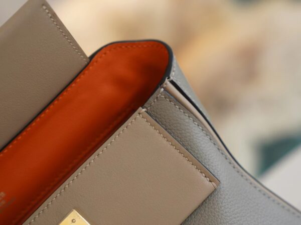 Fashion Hermes Beige De Weimer / Etoupe Mini Kelly 2424 Evercolor Gold Hardware