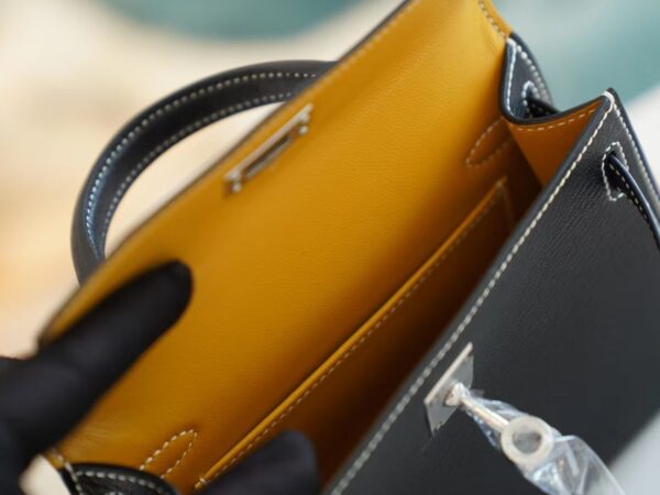 GPCMode Hermes CK89 Nior/Brown Inner Chevre Leather Mini Kelly19CM