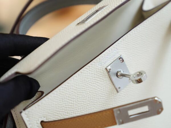 GPCMode Factory Hermes Mini Kelly II 19CM I2 Nata/0L Gris Meyer/0M Chai Epsom Leather