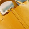 GPCMode Factory Hermes Picotin Bag18CM 9D Amber Clemence Leather Silver Hardware