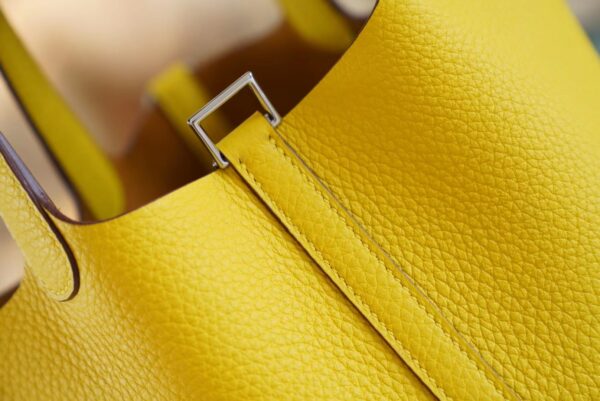 New GPCMode Hermes Picotin18CM 9O Naples Yellow Clemence Leather Silver Hardware