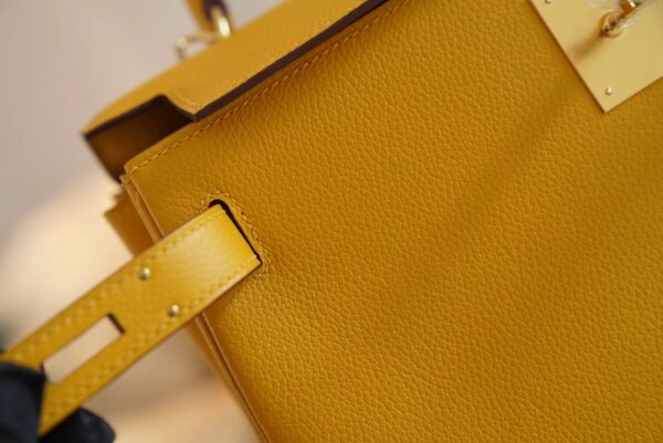 New GPCMode Hermes 9D Amber Evercolor Kelly Bag 28CM Gold Hardware