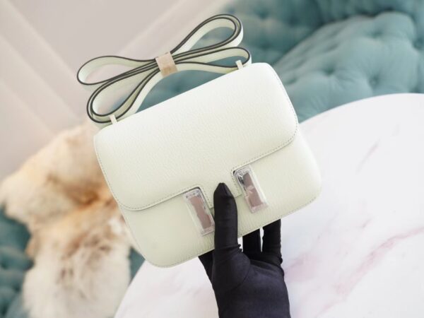 New Arrival Hermes 0S Vert Fizz Chevre Leather Constance19CM Shoulder Bag