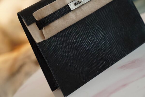 Hand Stitching Hermes CK89 Nior Lizard Leather Kelly Danse 22CM Silver Hardware