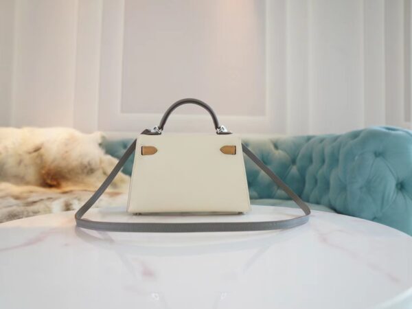 GPCMode Factory Hermes Mini Kelly II 19CM I2 Nata/0L Gris Meyer/0M Chai Epsom Leather
