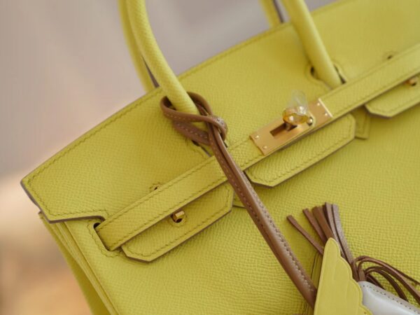 Handmade Hermes Birkin 25CM Epsom 9R Lime Gold Hardware