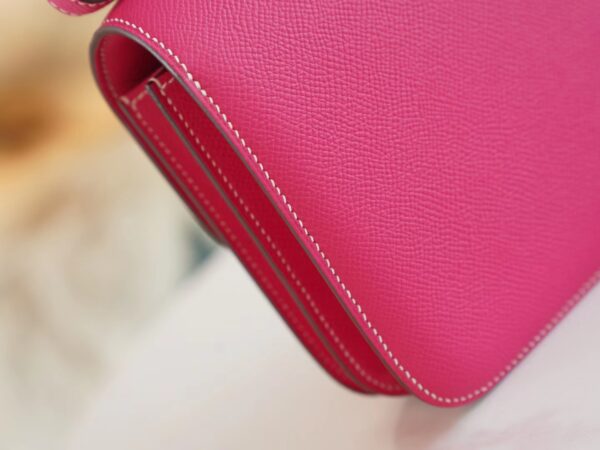 Wholesale GPCMode Hermes Constance 19CM E5 Rose Tyrien Epsom Leather Silver Hardware