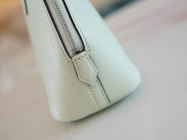 GPCMode Hermes Chevre Leather Mini Bolide 18CM 0S Vert Fizz Silver Hardware