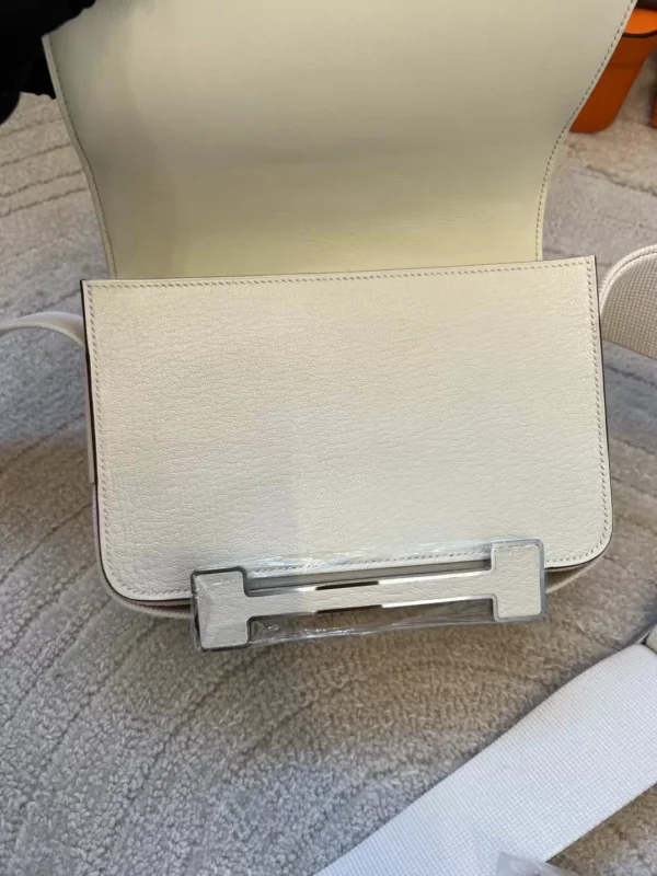 Handmade Hermes Geta 20CM Chevre Mysore I2 Nata Silver Hardware