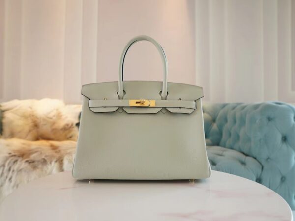 GPCMode Hermes Factory Birkin 30CM 0W Gris Neve Togo Leather Gold Hardware