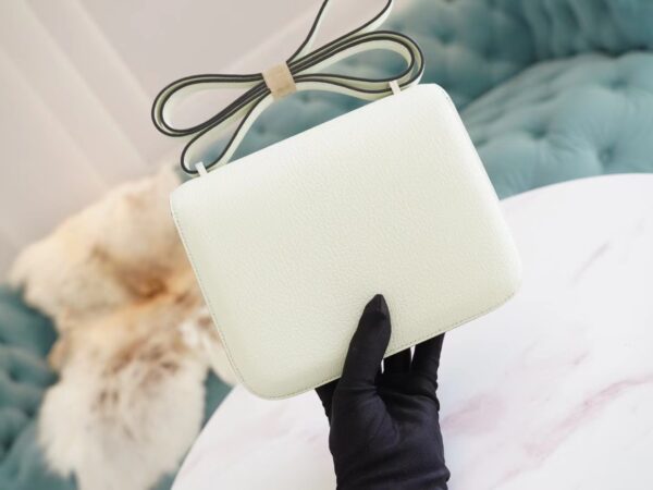 New Arrival Hermes 0S Vert Fizz Chevre Leather Constance19CM Shoulder Bag