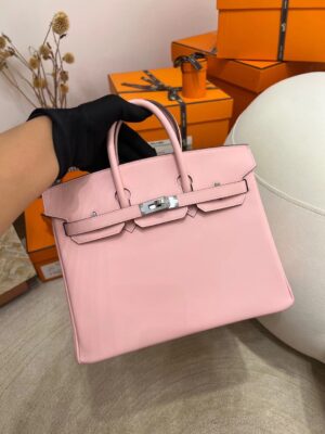 5e854902a0017a6 Singapore Kuala Lumpur Hermes Birkin 25CM Jonathan Leather 3Q Rose Sakura Silver Hardware