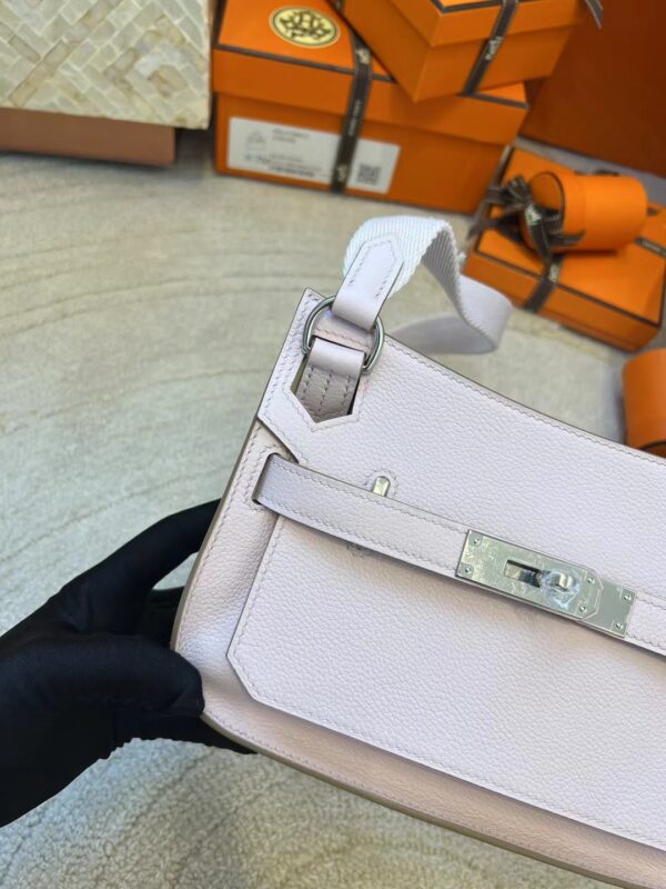 Handmade Hermes Jypsiere Mini 23CM 09 Mauve Pale Evercolor Silver Hardware