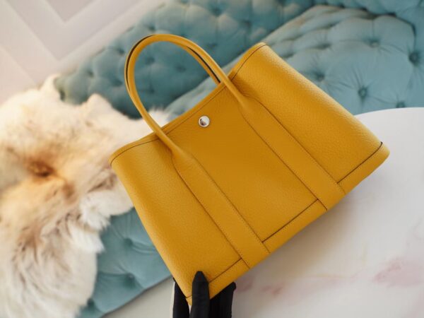 GPCMode Factory Hermes Garden Party30CM 9D Amber Negonda Leather Silver Hardware