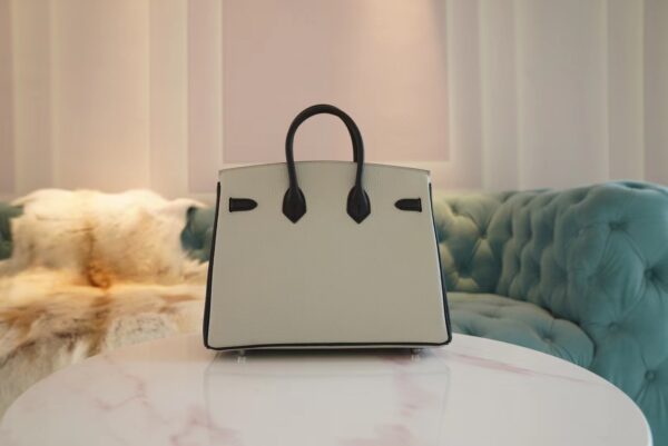 GPCMode Factory Hermes C80 Gris Pearl/CK89 Black Chevre Leather Birkin25CM Silver Hardware