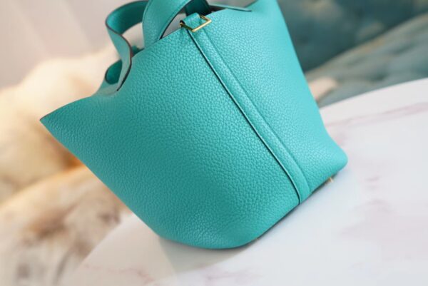 Full Handmade Hermes U1 Verone Clemence Leather Picotin18CM Gold Hardware
