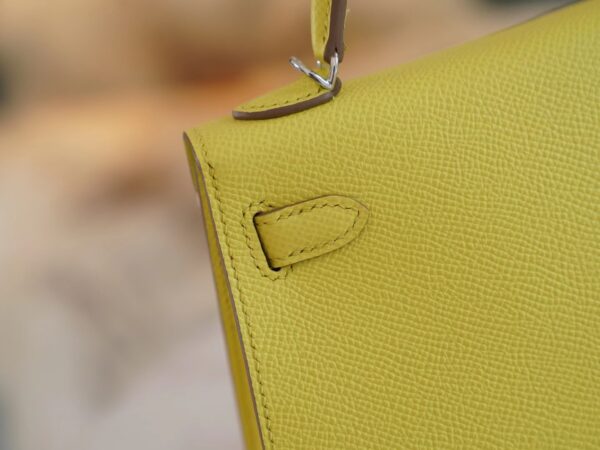 USA Los Angeles Hermes Mini Kelly 19CM Epsom 9R Lime Silver Hardware