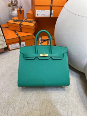 Hermes Shop Birkin Sellier 25CM Epsom o6 Vert Jade Gold Hardware