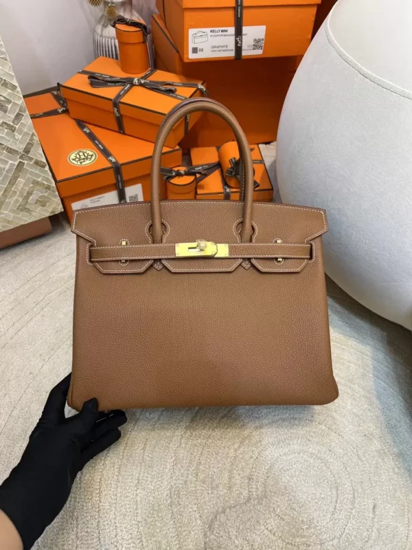 Taiwan Hermes Birkin 30CM 37 Gold Togo Leather Gold Hardware