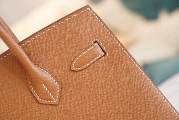 Hand Stitch Hermes Birkin Bag30CM CK37 Gold Epsom Leather Gold Hardware