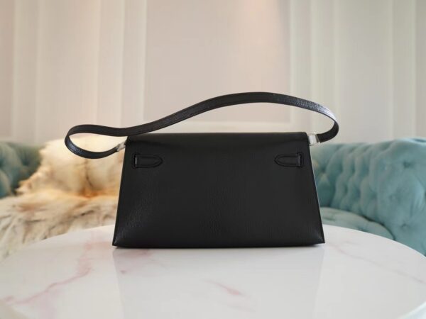 Canada Ottawa Hermes Kelly Elan Chevre Leather 89 Noir Silver Hardware