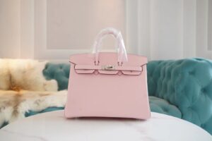 GPCMode Hermes Birkin Bag25CM 3Q Rose Sakura Swift Leather Silver Hardware