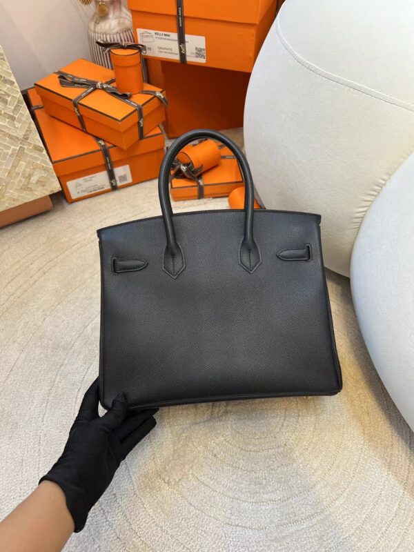 Taiwan Hermes Birkin 30CM Epsom Leather 89 Noir Gold Hardware