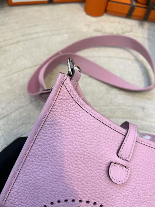 Canada Ottawa Hermes Mini Evelyne 16CM X9 Mauve Sylvestre Clemence Silver Hardware