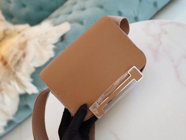 Hermes Factory Geta Bag 20CM Chevre Mysore 2J Quebracho Silver Hardware