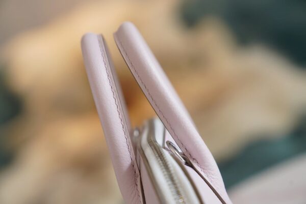 Sale Hermes Mini Bolide 18CM 09 Mauve Pale/ Three Colors Evercolor Silver Hardware