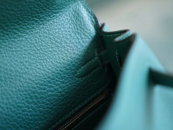 GPCMode Hermes Z6 Malachite Kelly 28CM Evercolor Leather Silver Hardware