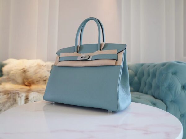 Stock GPCMode Hermes 7G Cile Togo Leather Birkin Bag30CM Silver Hardware