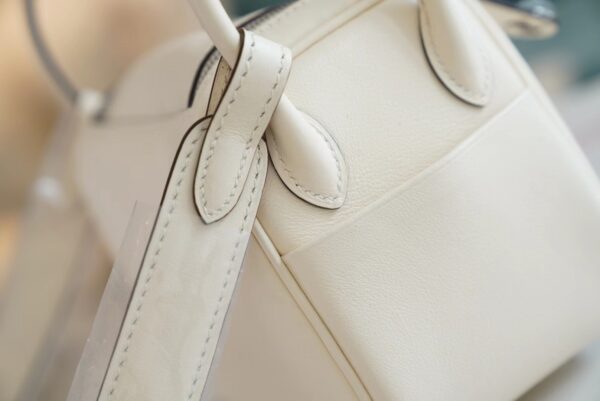 Fashion Hermes Mini Lindy 19CM I2 Nata / Gold Swift Leather Silver Hardware