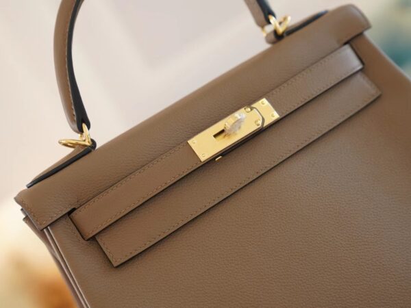 GPCMode Hermes Kelly Bag28CM D0 Berge de Weimer Evercolor Leather Gold Hardware