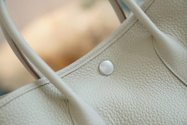Full Handmade Hermes 8L Beton Garden Party 30CM TC Leather Silver Hardware