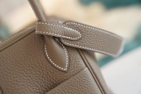 Wholesale GPCMode Hermes Lindy26CM C18 Grey Etoupe Clemence Leather Gold Hardware