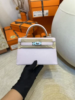 6f284ce0a5073b3-jpg Taiwan Hermes Mini Kelly 19CM Chevre Leather 09 Mauve Pale Silver Hardware