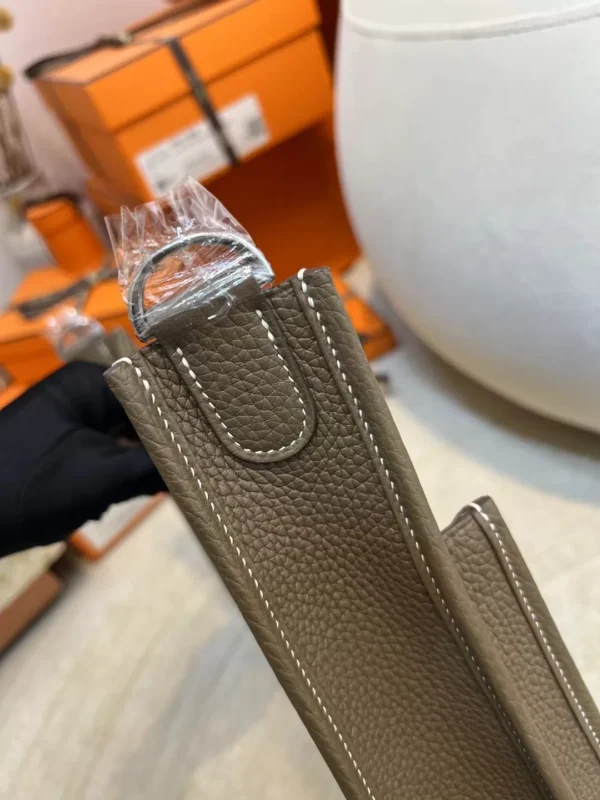 Handmade Hermes Evelyne 29CM 18 Etoupe Clemence Leather Silver Hardware