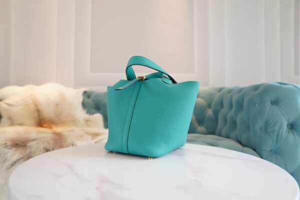 Full Handmade Hermes U1 Verone Clemence Leather Picotin18CM Gold Hardware