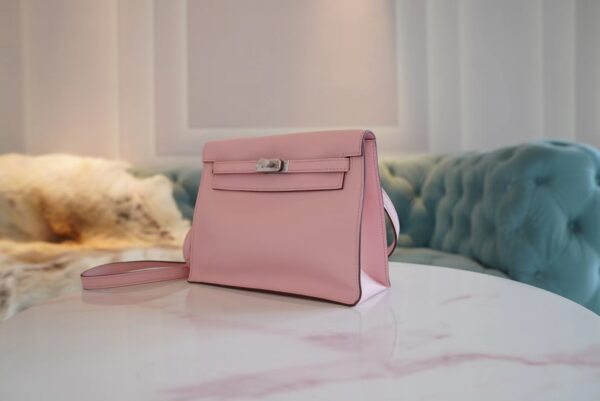 GPCMode Hermes Kelly Danse 22CM 3Q Rose Sakura Swift Leather Silver Hardware