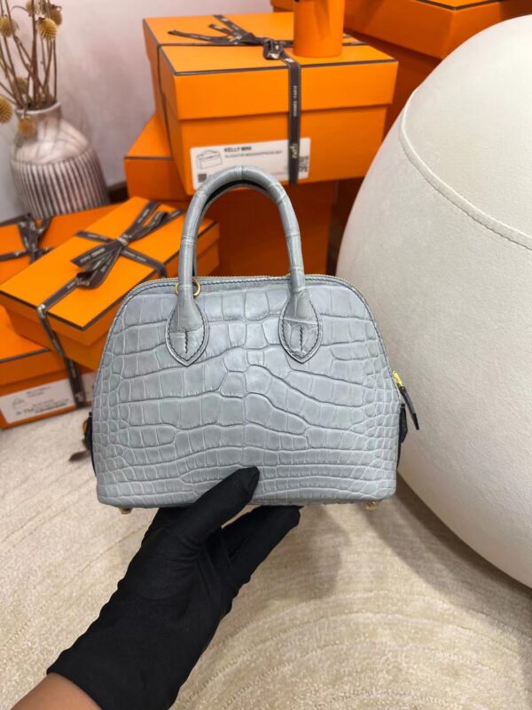 Australia Sydney Hermes Mini Bolide 18CM Matte Alligator 0V Gris Ciment Gold Hardware