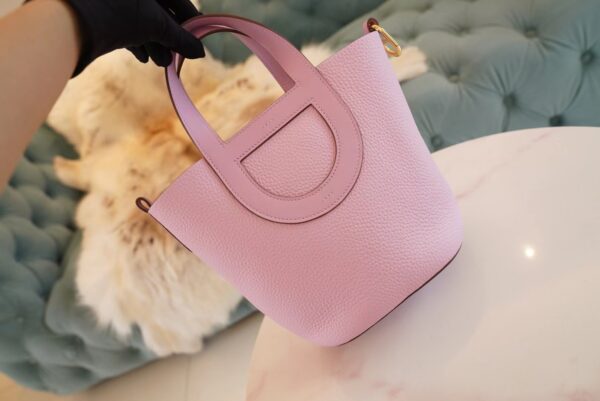GPCMode Hermes In The Loop18CM X9 Mauve Sylyestre Clemence Leather Gold Hardware