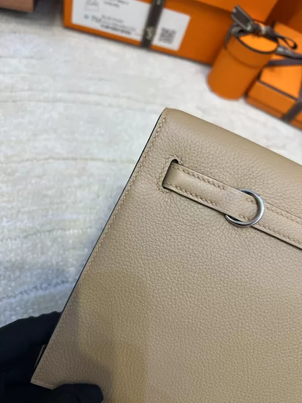 UK London Hermes 0M Chai Kelly Danse 22CM Evercolor Silver Hardware