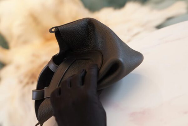 Full Handmade Hermes CK89 Black In The Loop18CM Clemence Leather Gold Hardware