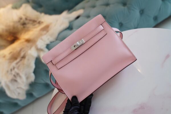 GPCMode Hermes Kelly Danse 22CM 3Q Rose Sakura Swift Leather Silver Hardware