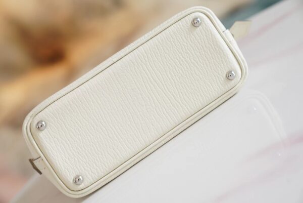 New Arrival Hermes Mushroom Chevre Leather Mini Bolide 18CM Silver Hardware