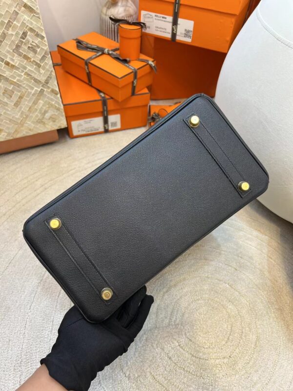 Taiwan Hermes Birkin 30CM Epsom Leather 89 Noir Gold Hardware